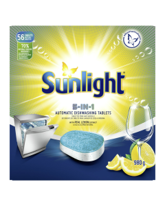 Sunlight 5in1 Degreasing Automatic Dishwasher Tablets 56s