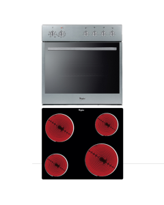 Whirlpool 600mm Oven And Ceran Hob Set Stainless Steel WIB543