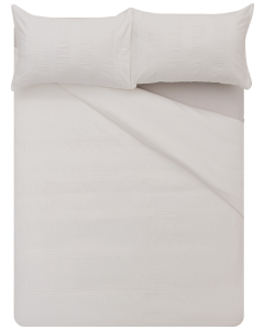 Linen House Shrimpton Duvet Cover Set White Queen