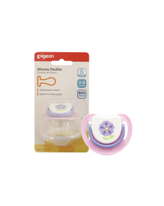 Pigeon Silicone Pacifier Step 2 Purple Flower
