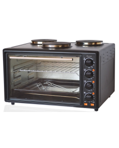 Swan 42 Litre Compact Oven with Three Solid Hotplates SCO42G