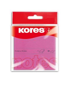 Kores Neon Magenta  Notes 75X75mm 100 Sheets