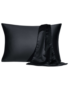 Luscious Dutchess Satin Pillow Cases Twin Pack - Charcoal Grey