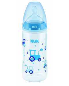 NUK FC+ Temp Control Bottle with Silicone Teat 0-6m 300ml Tractor