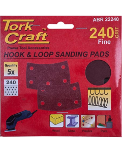 Tork Craft - Sanding Pads Curved 240 Grit Hook And Loop