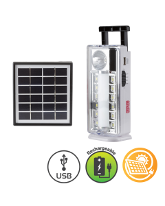 Eurolux Rechargeable LED Emergency Light 5w With Solar Panel