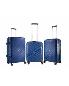Highlander 3 Piece Java Luggage Set Azure Blue