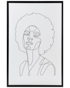 Afro Portrait Framed Print 60x90