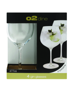 O2 Dine 4pc Gin Glasses 477ml