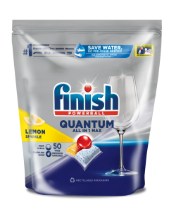 Finish Auto Dishwashing Tablets Quantum All in One Lemon 50's
