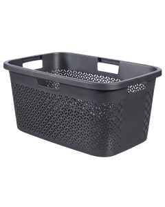 Keter Terrazzo Laundry Basket Black