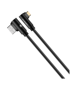 Volkano Iron 90° Micro USB Cable 1.2m Black