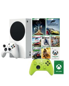 Xbox Series S 512GB Console With 3 Month Game Pass, Xbox Series Controller (Volt) And R400 Xbox Gift Voucher