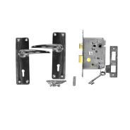 The Cabinet Shop 3 Lever Lockset Blister -Chrome Plated