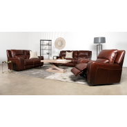 Burgio 3 Piece 3 action Lounge Suite in Leather Uppers, Neo Mopani