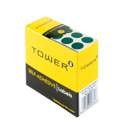TOWER C13 Colour Code Roll Labels Green Labels