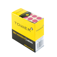TOWER C13 Colour Code Roll Labels Pink