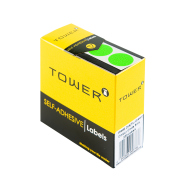 TOWER C19 Colour Code Roll Labels Fluorescent Green