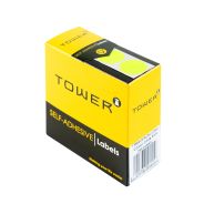 TOWER C19 Colour Code Roll Labels Fluorescent Lime