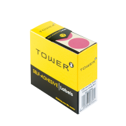 TOWER C25 Colour Code Roll Labels Pink