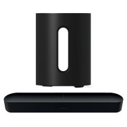 Sonos Beam Smart Soundbar Black + Sonos Sub Mini Smart Subwoofer - Black