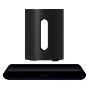 Sonos Ray WiFi Smart Soundbar - Black + Sonos Sub Mini Smart Subwoofer - Black