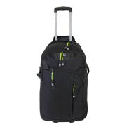 Eco Roller Duffel 64L Trolley Bag with Adjustable Handle Black