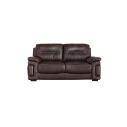 Linden 2 Seater Leather Upper Couch, Espresso