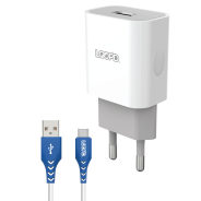 LOOPD 1 Port 2.1A Wall Charger With MFI Cable White