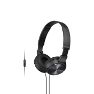 Sony MDR-ZX310AP Folding Aux Headphones With Mic Black