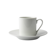 Omada Maxim Super White Espresso Cup & Saucer - Set of 4