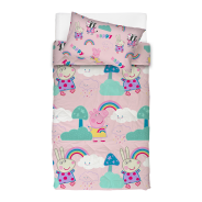 Peppa Pig Rainbow Double Duvet Cover Set