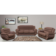 Abby 3 Piece Lounge Suite in Fabric , Choc