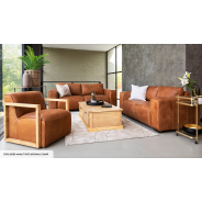 Amalfi II Leather Lounge Suite, Andes Bourbon