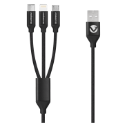 Volkano Weave 3-in-1 Charging Cable 1m