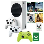 Xbox Series S 512GB Console With 3 Month Game Pass, Additional Xbox Series White Controller, Additional Xbox Series Volt Controller And R400 Xbox Gift Voucher