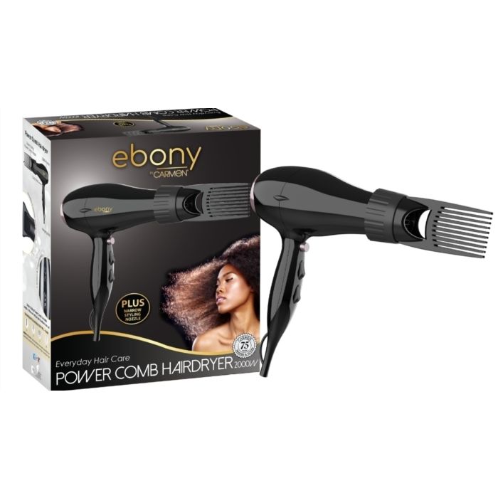 Ebony By Carmen Power Comb Hairdryer 2000w 1938 Hifi Corporation