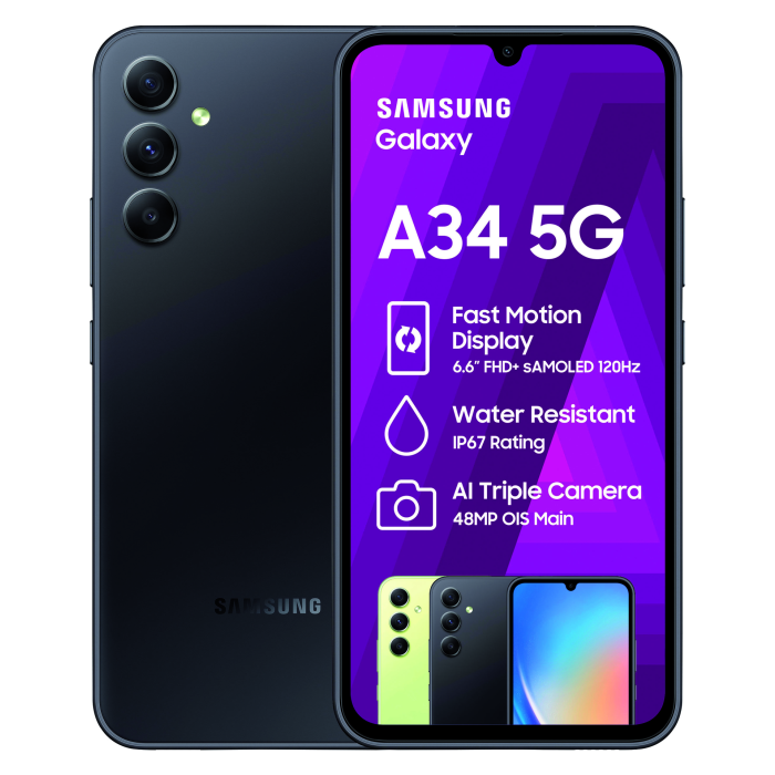 Samsung Galaxy A34 5G Black - HiFi Corporation